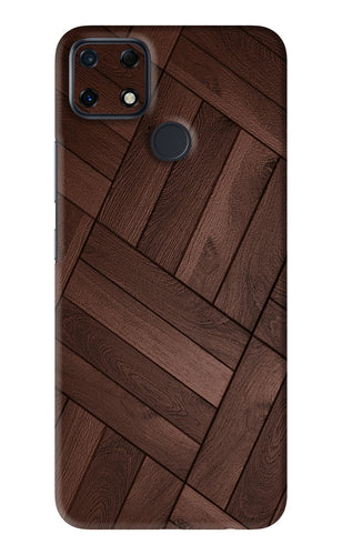 Wooden Texture Design Realme Narzo 30A Back Skin Wrap