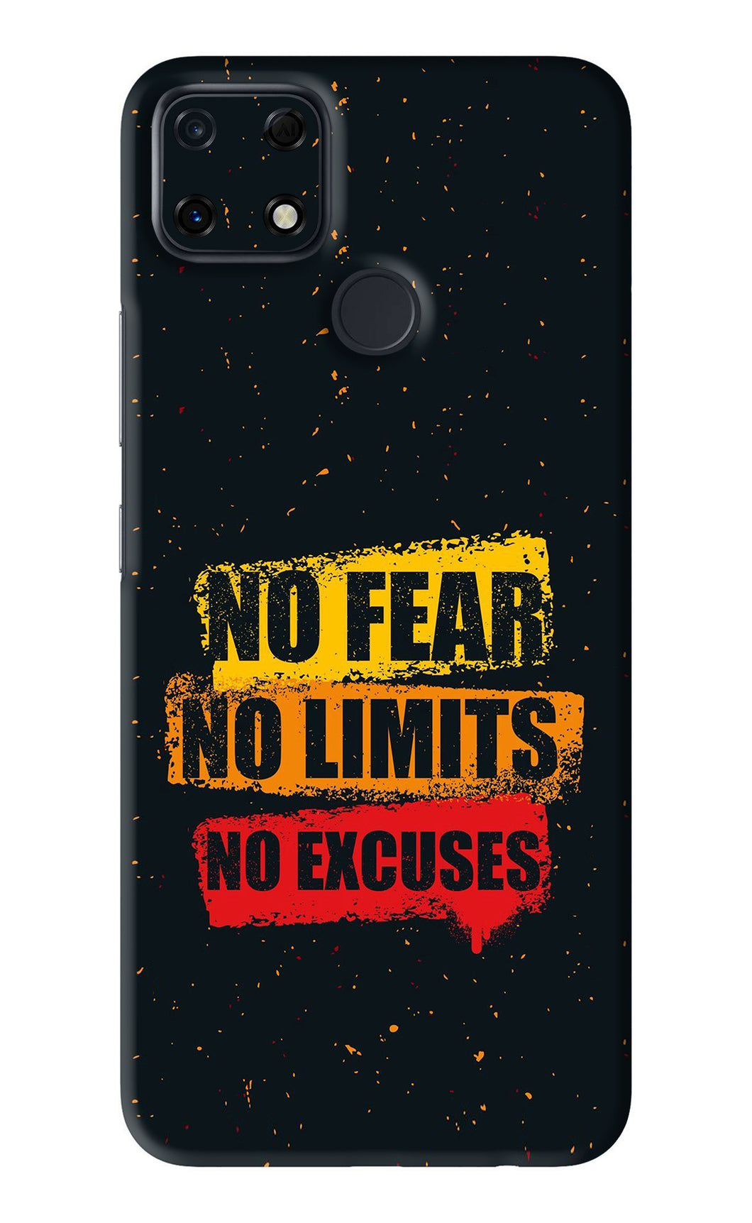 No Fear No Limits No Excuses Realme Narzo 30A Back Skin Wrap