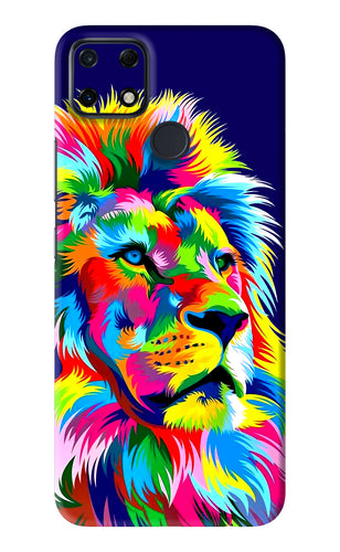 Vector Art Lion Realme Narzo 30A Back Skin Wrap