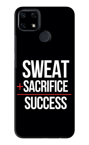 Sweat Sacrifice Success Realme Narzo 30A Back Skin Wrap
