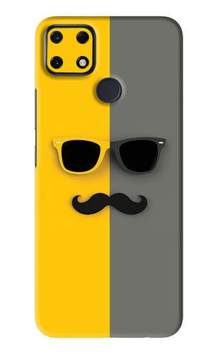 Sunglasses with Mustache Realme Narzo 30A Back Skin Wrap