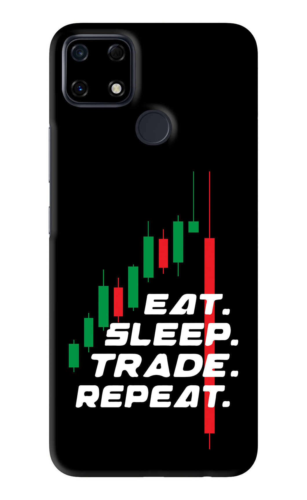 Eat Sleep Trade Repeat Realme Narzo 30A Back Skin Wrap