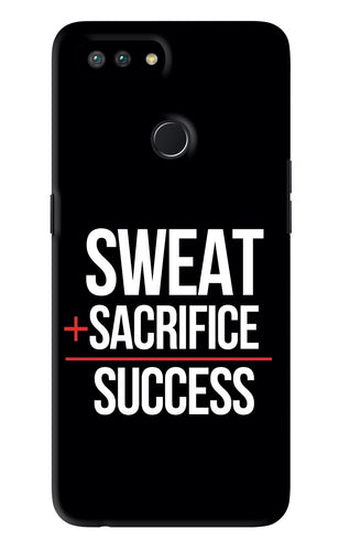 Sweat Sacrifice Success Realme U1 Back Skin Wrap