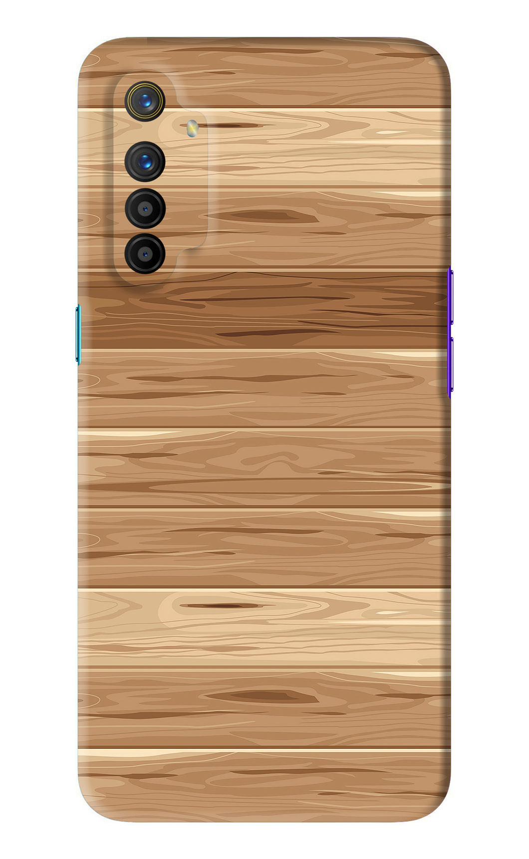 Wooden Vector Realme X2 Back Skin Wrap