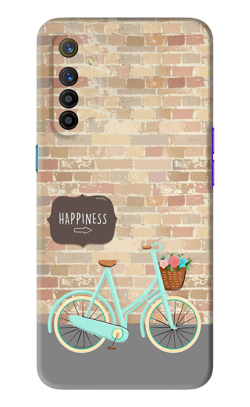 Happiness Artwork Realme X2 Back Skin Wrap