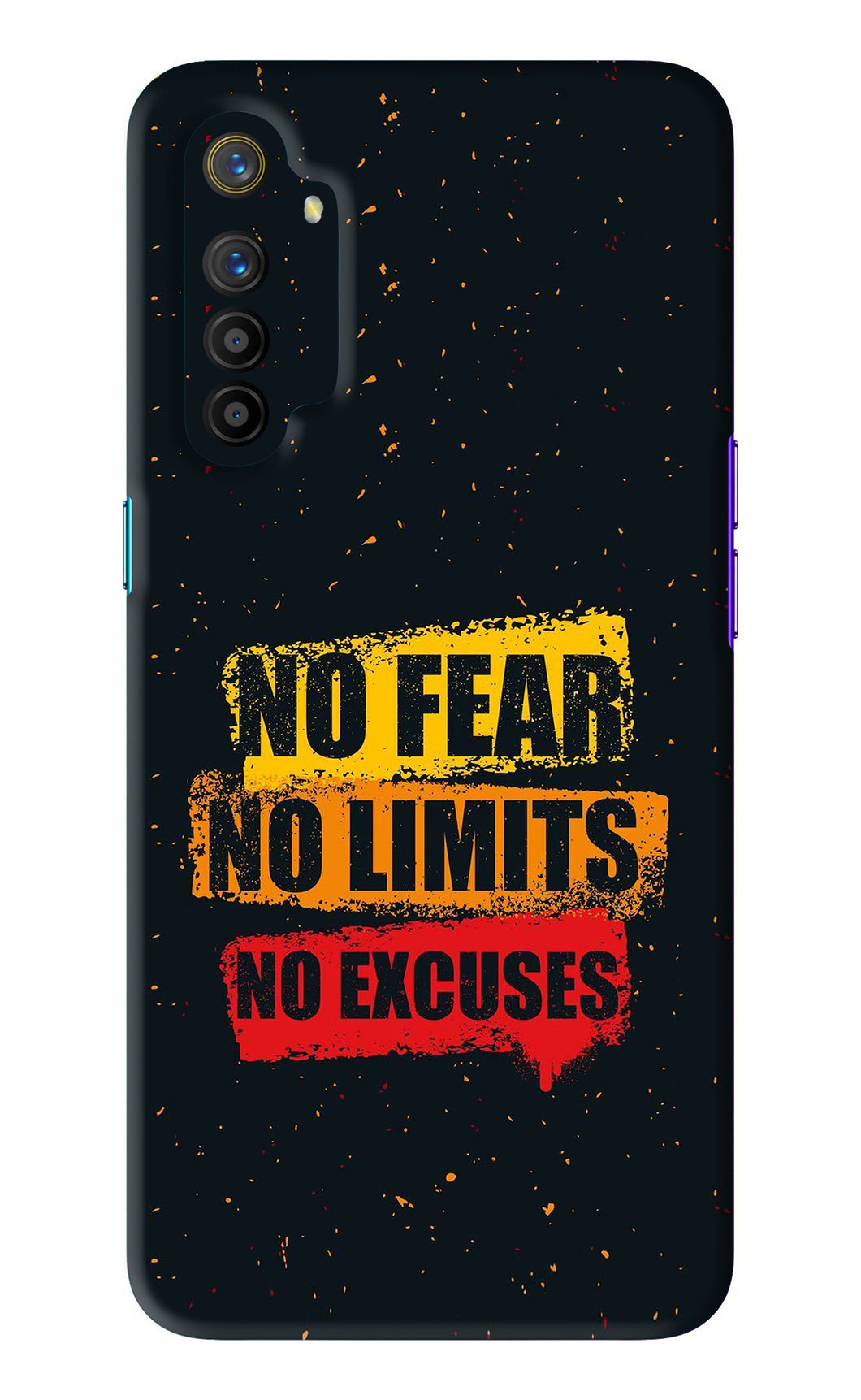 No Fear No Limits No Excuses Realme X2 Back Skin Wrap