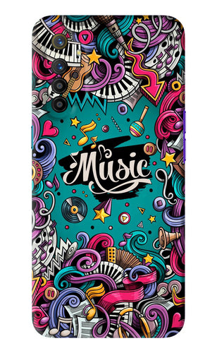 Music Graffiti Realme X2 Back Skin Wrap