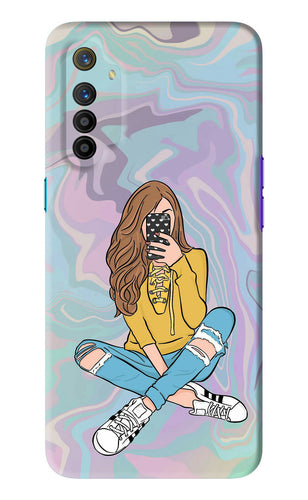 Selfie Girl Realme X2 Back Skin Wrap