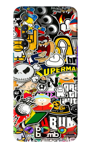 Sticker Bomb Realme X2 Back Skin Wrap