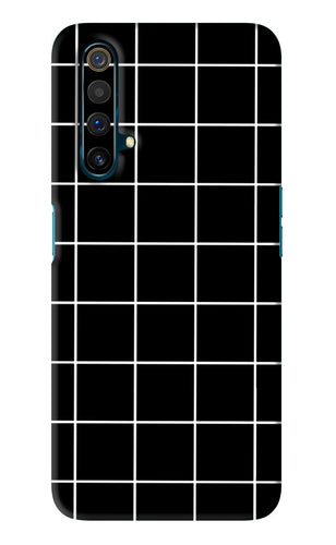 White Grid Realme X3 Back Skin Wrap