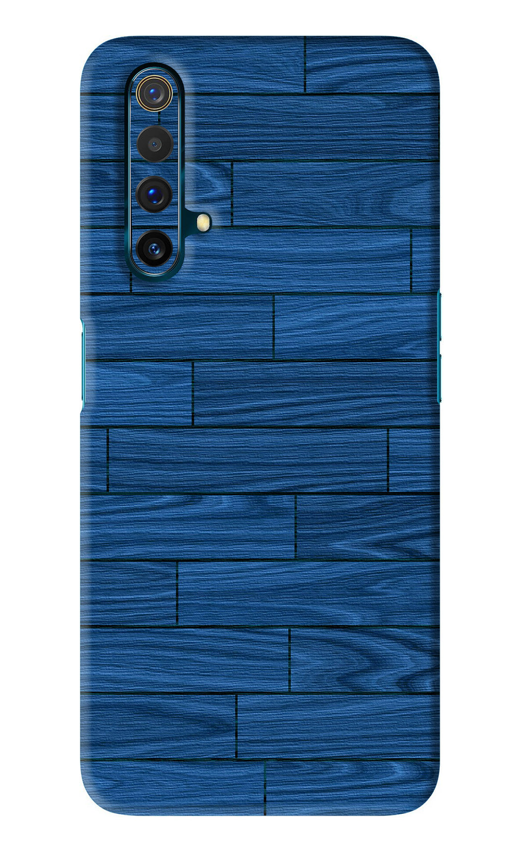 Blue Wooden Texture Realme X3 Back Skin Wrap