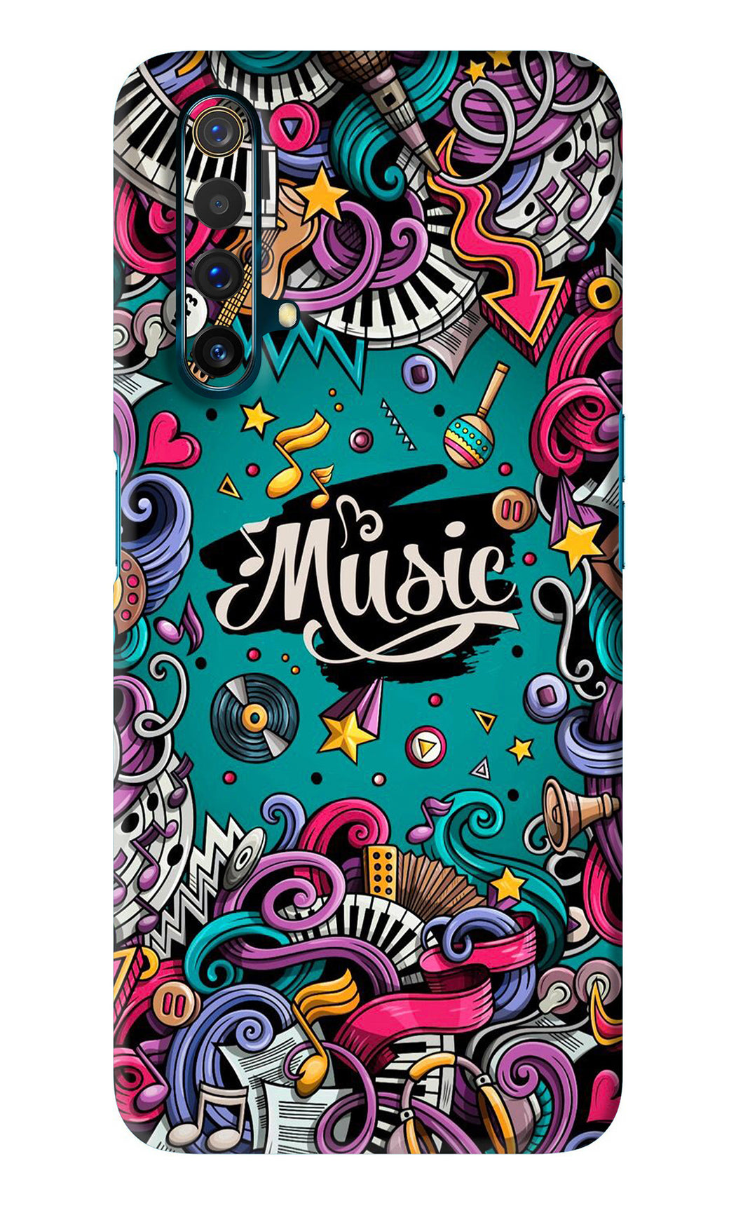 Music Graffiti Realme X3 Back Skin Wrap