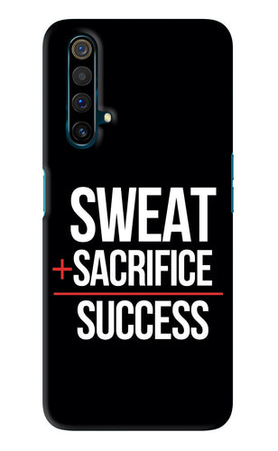 Sweat Sacrifice Success Realme X3 Back Skin Wrap