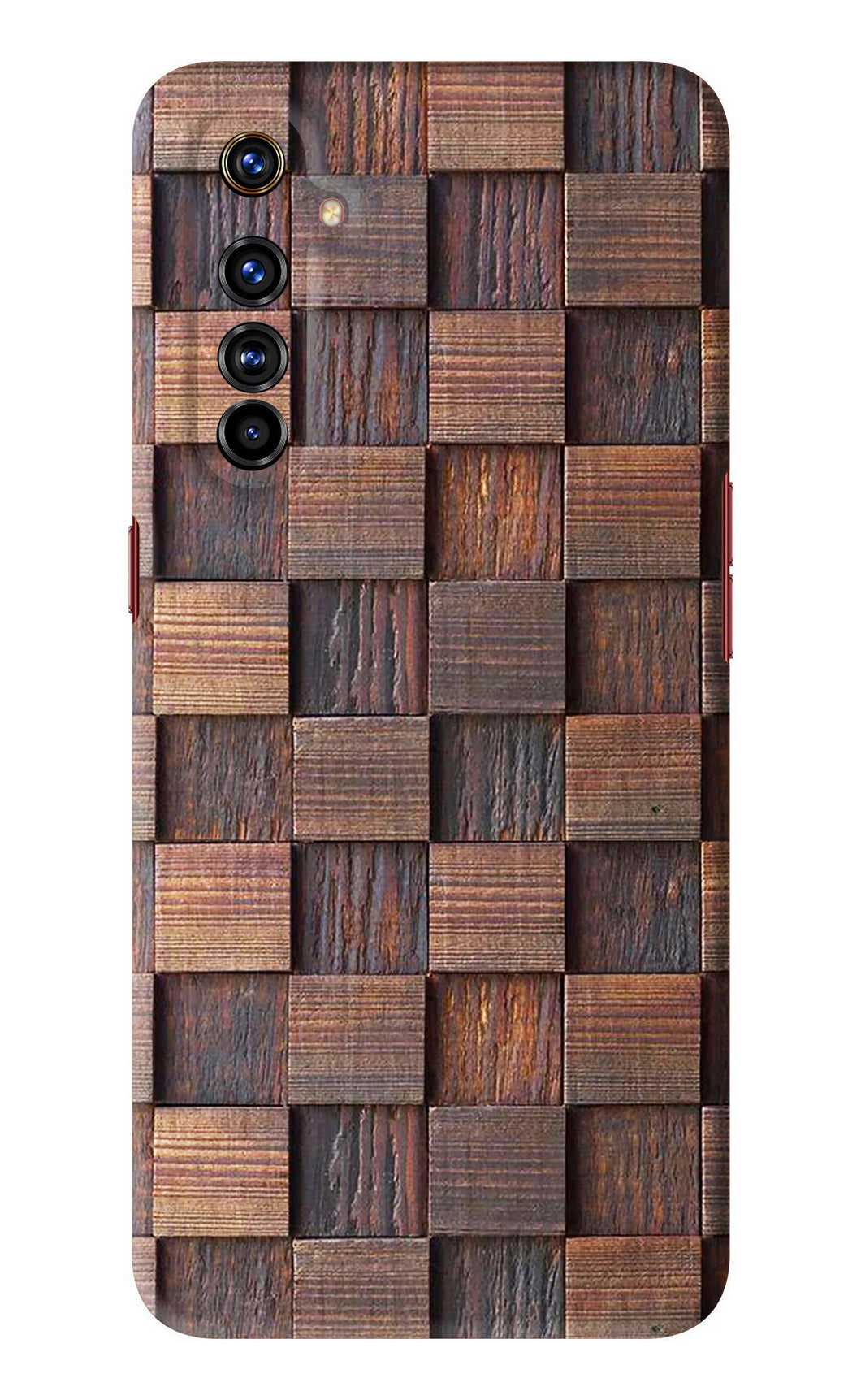 Wooden Cube Design Realme X50 Pro Back Skin Wrap
