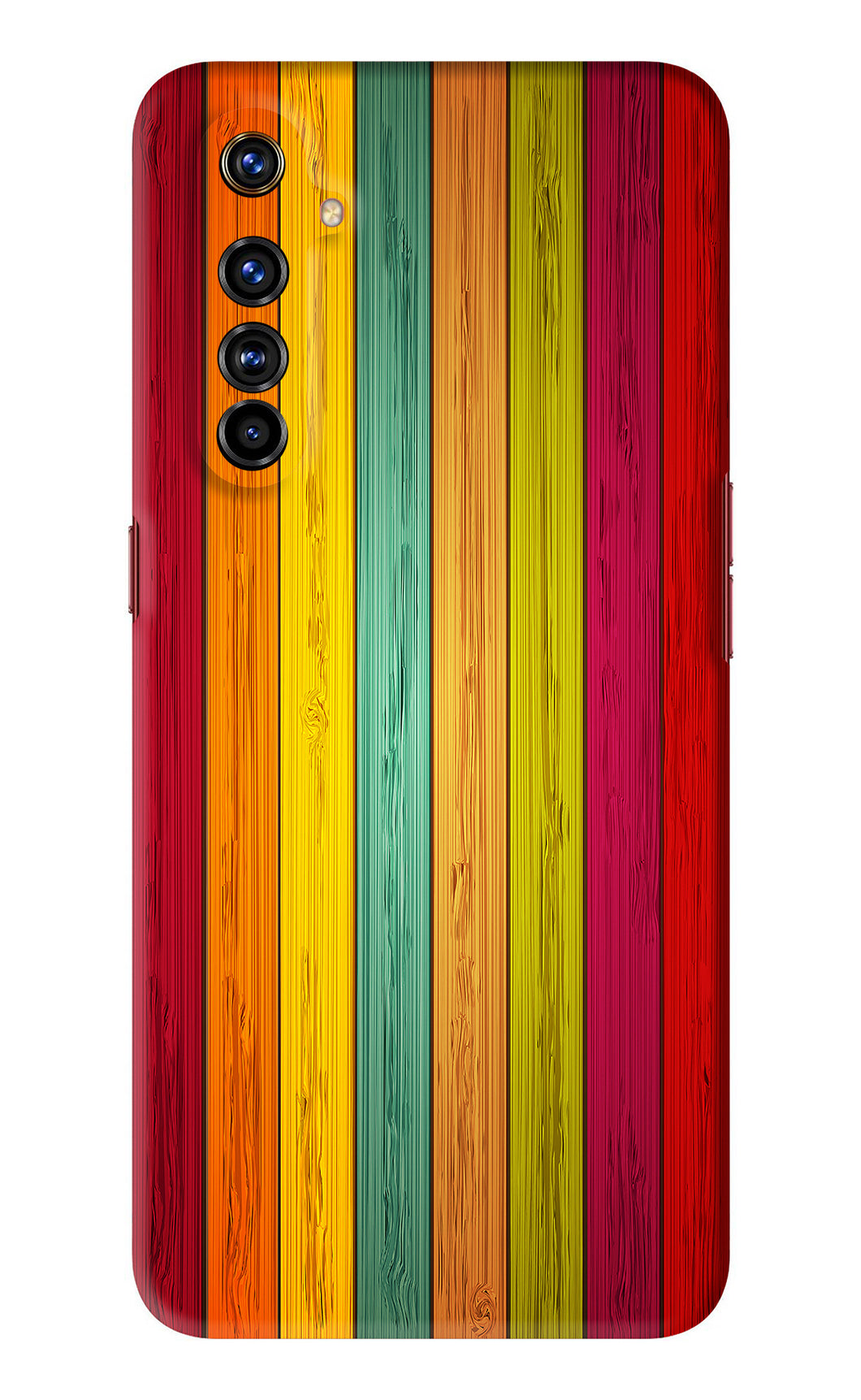 Multicolor Wooden Realme X50 Pro Back Skin Wrap