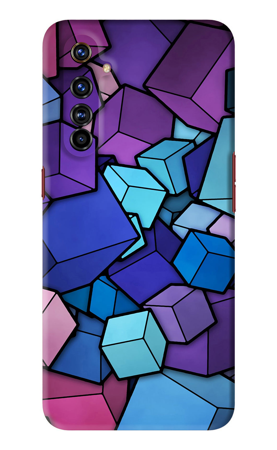 Cubic Abstract Realme X50 Pro Back Skin Wrap