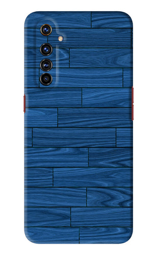 Blue Wooden Texture Realme X50 Pro Back Skin Wrap
