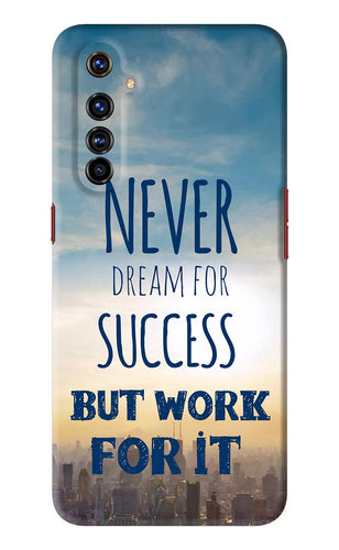 Never Dream For Success But Work For It Realme X50 Pro Back Skin Wrap