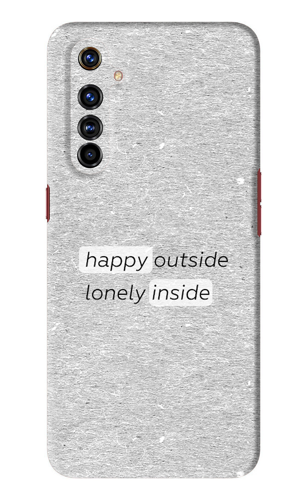 Happy Outside Lonely Inside Realme X50 Pro Back Skin Wrap