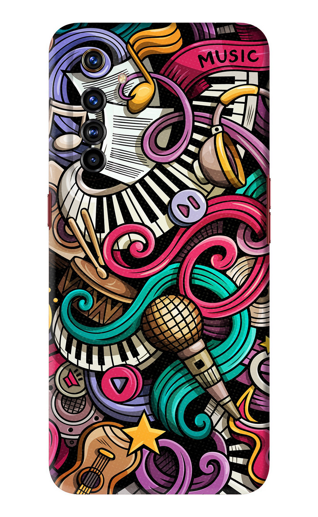 Music Abstract Realme X50 Pro Back Skin Wrap