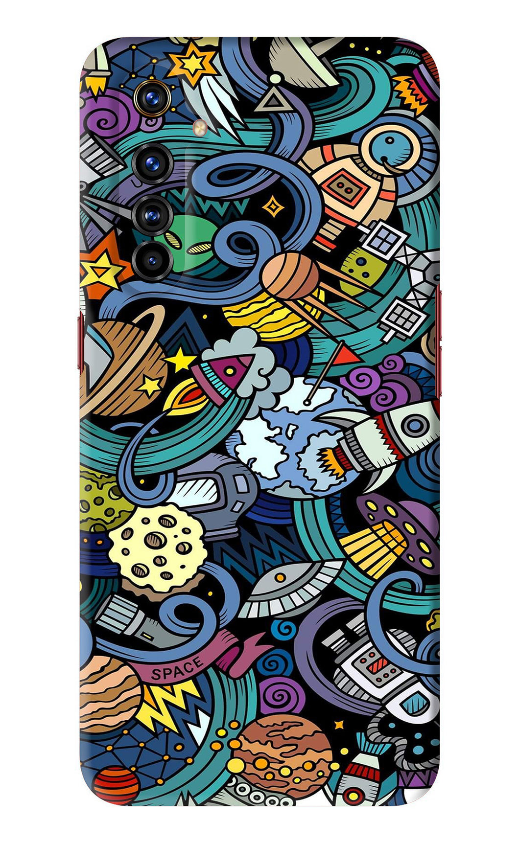 Space Abstract Realme X50 Pro Back Skin Wrap