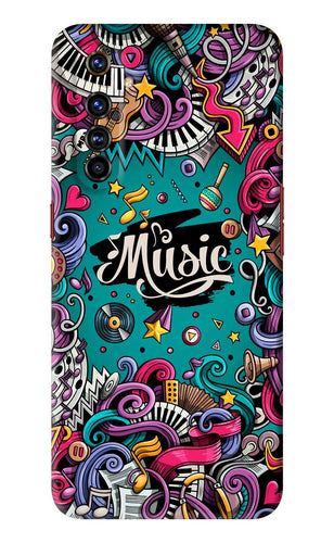 Music Graffiti Realme X50 Pro Back Skin Wrap
