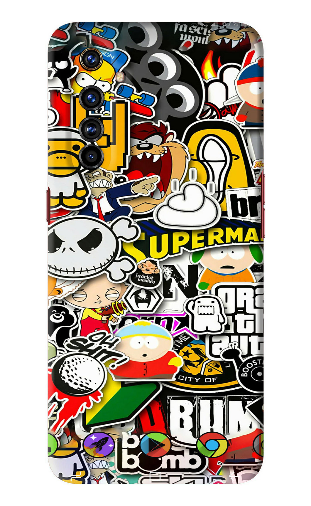 Sticker Bomb Realme X50 Pro Back Skin Wrap