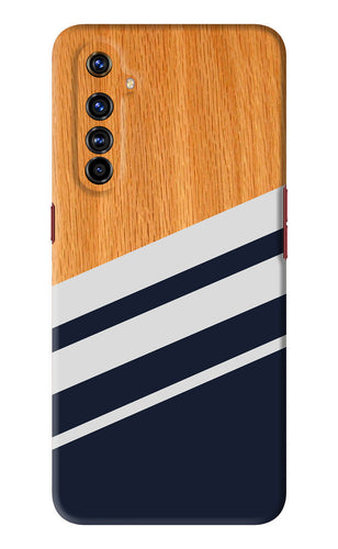 Black And White Wooden Realme X50 Pro Back Skin Wrap