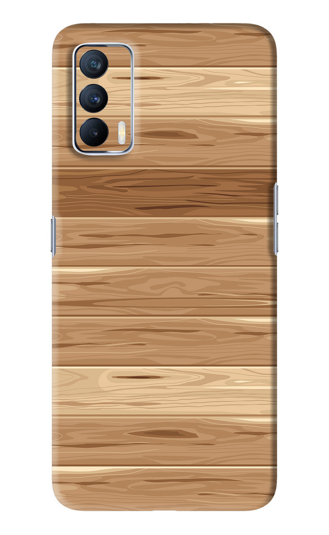 Wooden Vector Realme X7 Back Skin Wrap