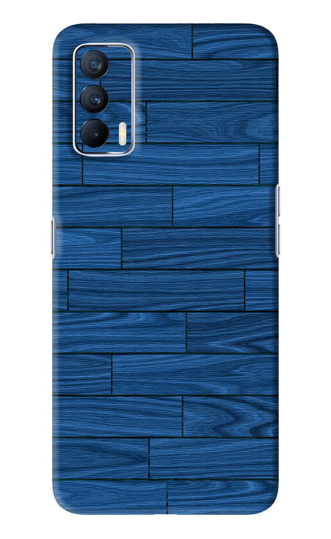 Blue Wooden Texture Realme X7 Back Skin Wrap