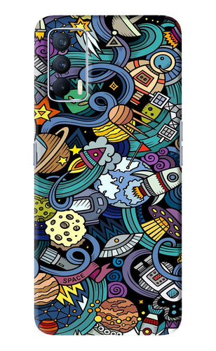 Space Abstract Realme X7 Back Skin Wrap