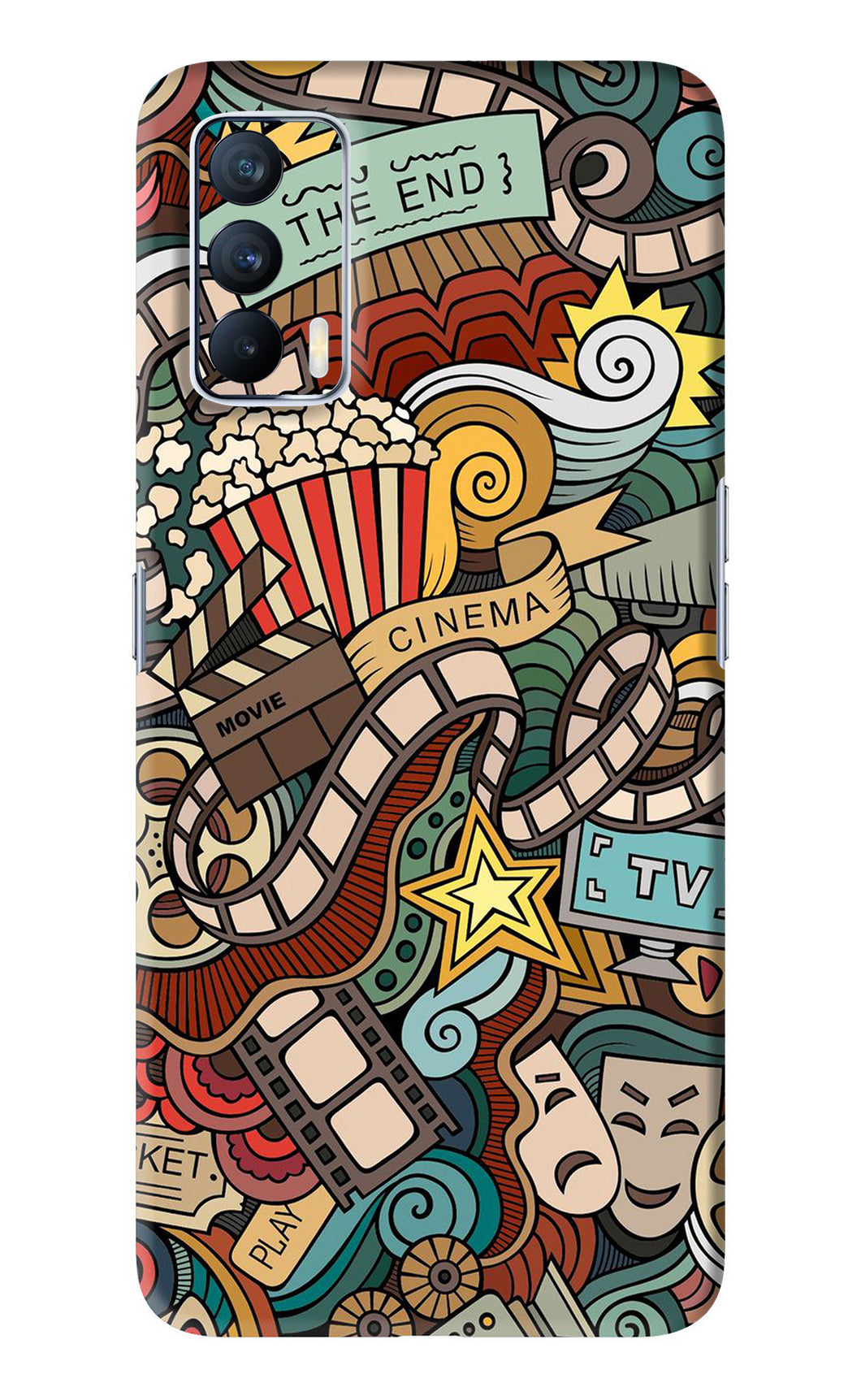 Cinema Abstract Realme X7 Back Skin Wrap