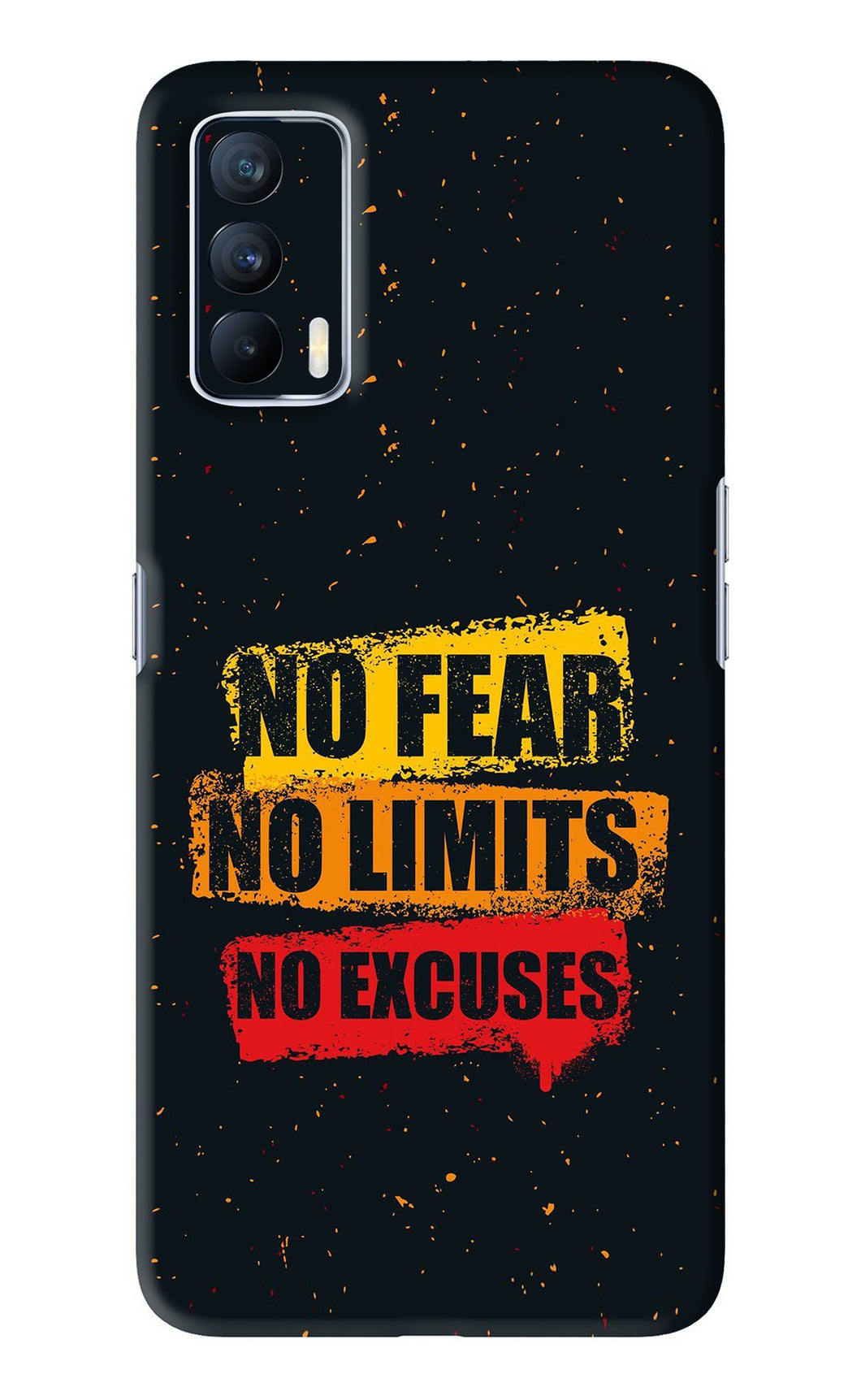 No Fear No Limits No Excuses Realme X7 Back Skin Wrap
