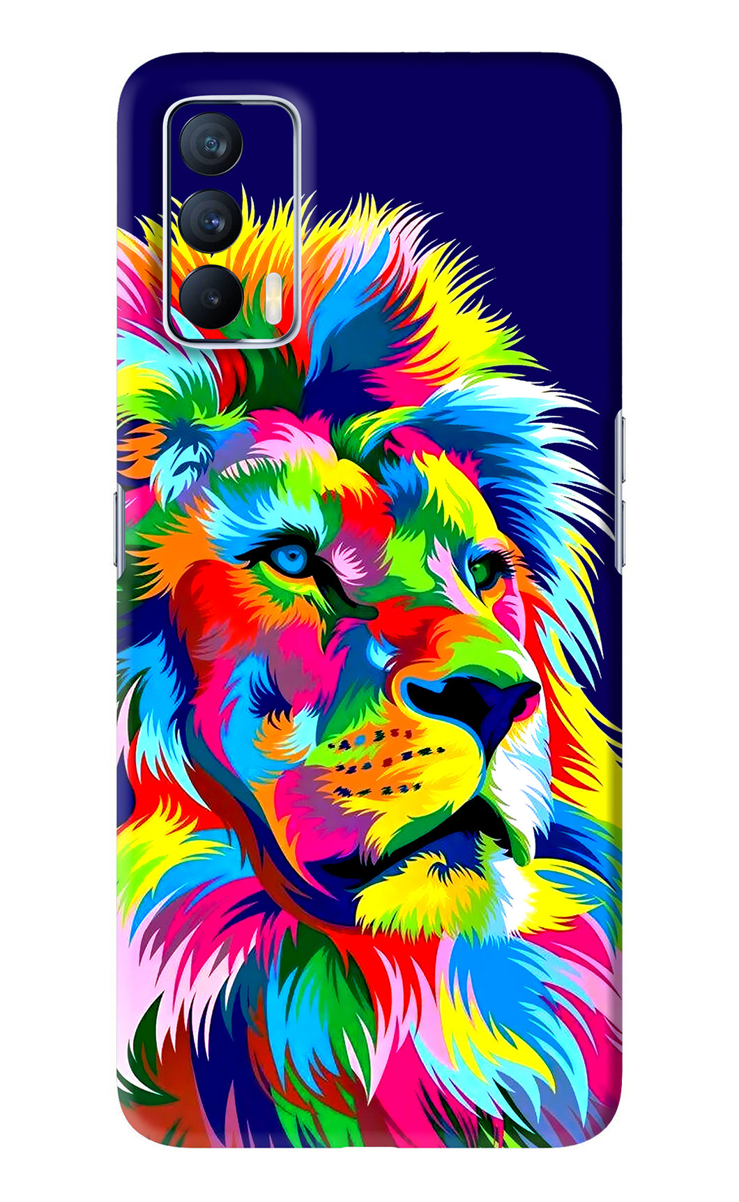 Vector Art Lion Realme X7 Back Skin Wrap