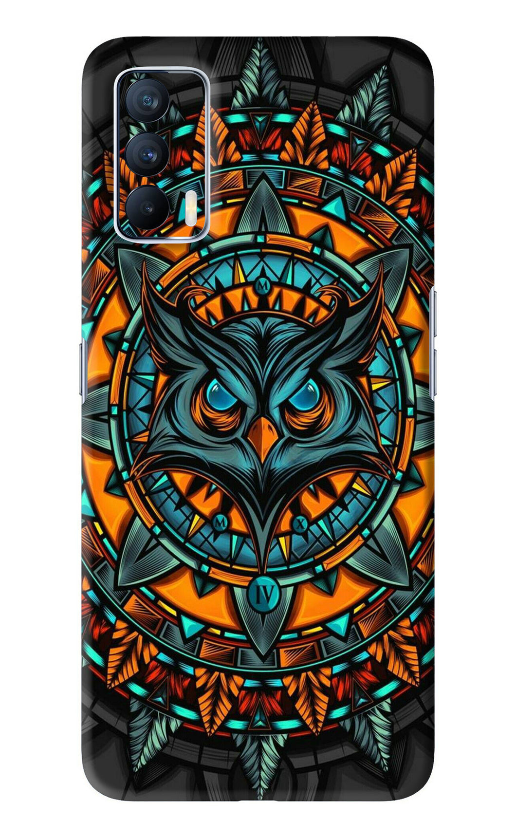 Angry Owl Art Realme X7 Back Skin Wrap