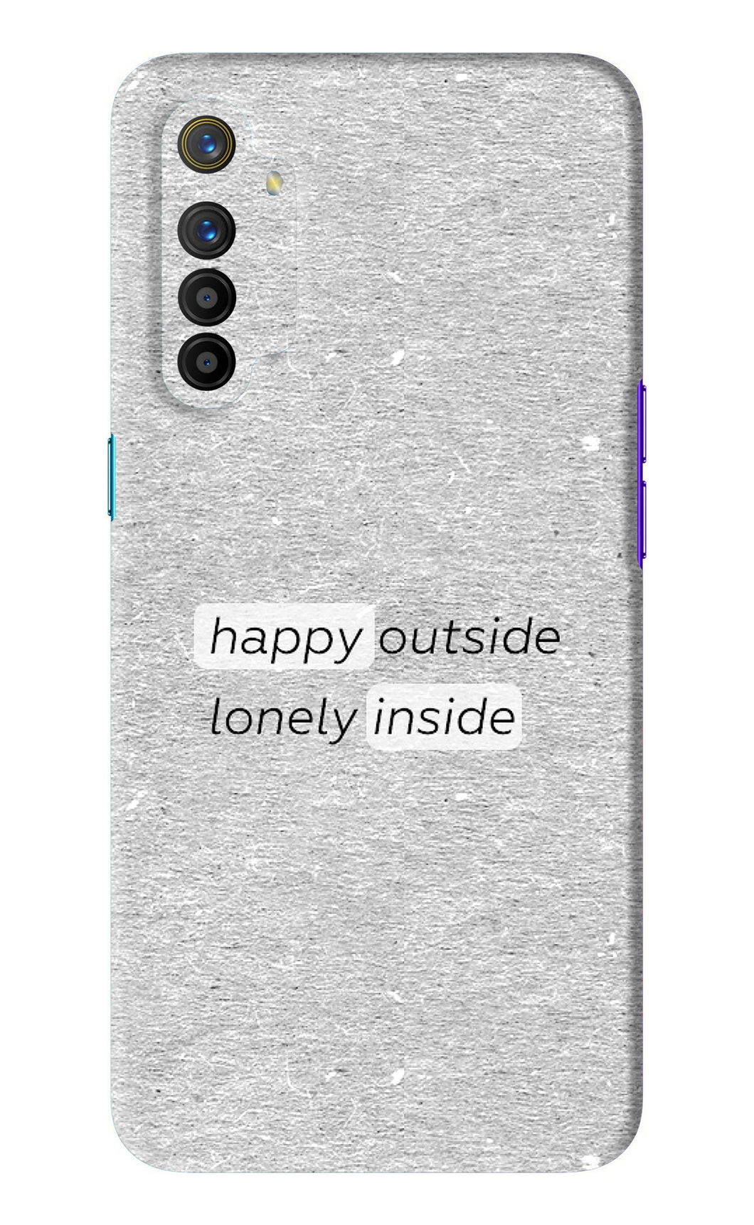 Happy Outside Lonely Inside Realme XT Back Skin Wrap