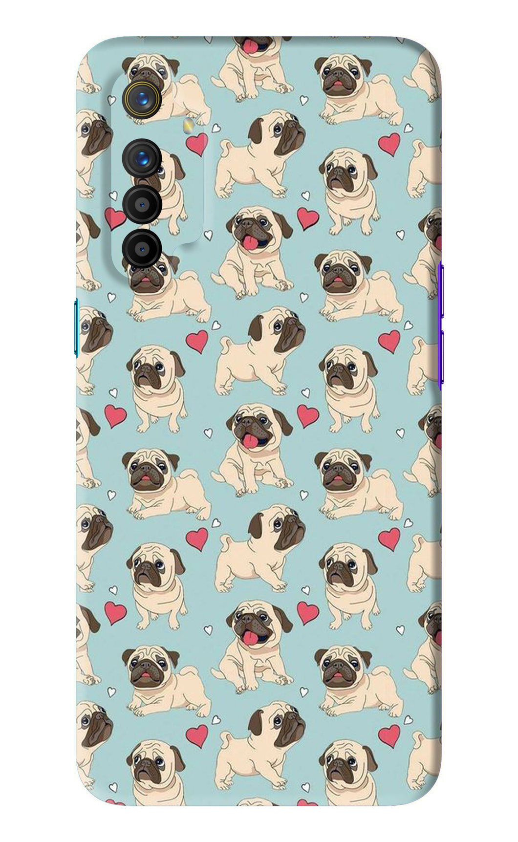 Pug Dog Realme XT Back Skin Wrap