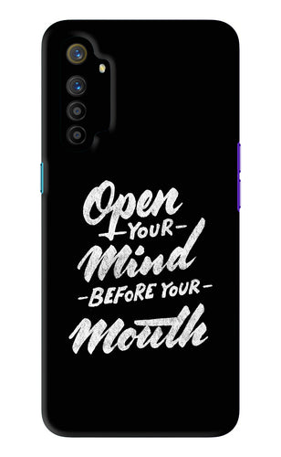 Open Your Mind Before Your Mouth Realme XT Back Skin Wrap
