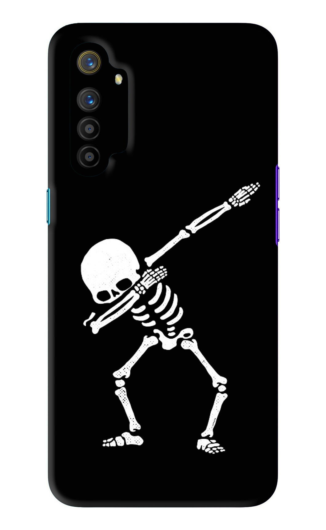 Dabbing Skeleton Art Realme XT Back Skin Wrap