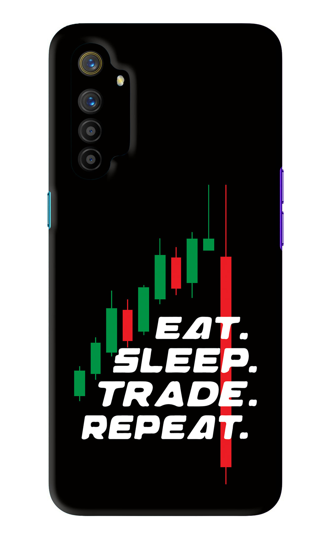 Eat Sleep Trade Repeat Realme XT Back Skin Wrap