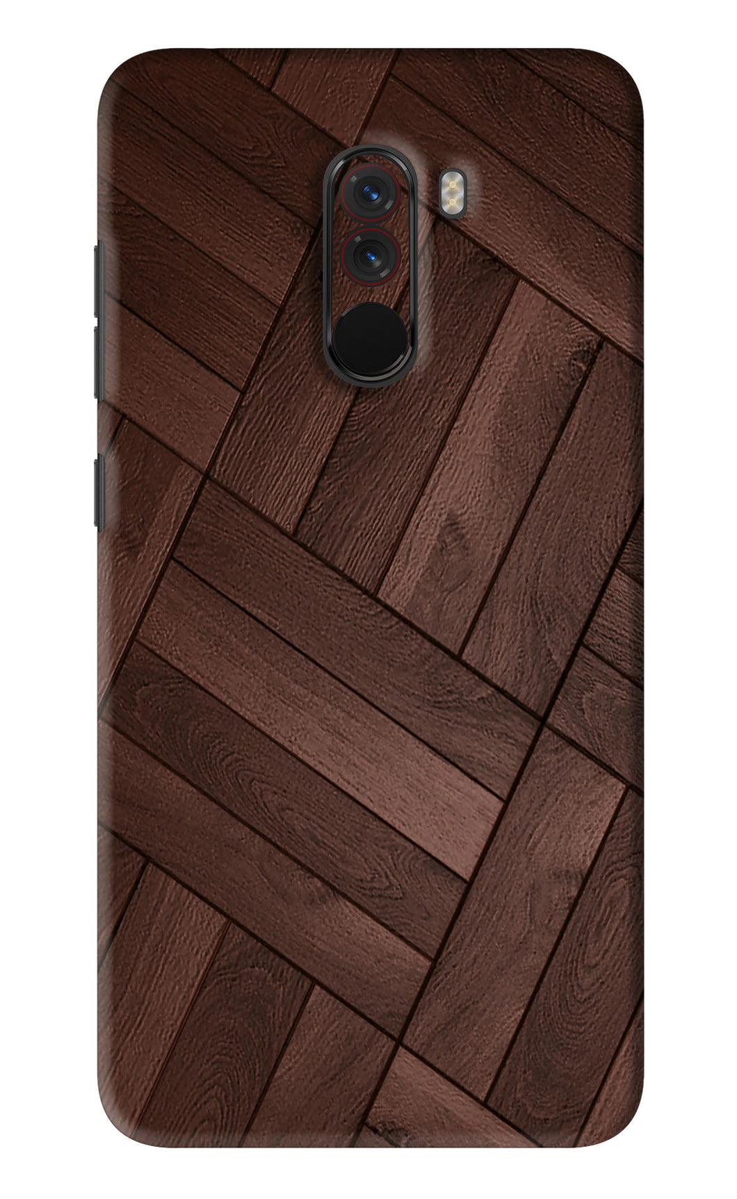 Wooden Texture Design Poco F1 Back Skin Wrap