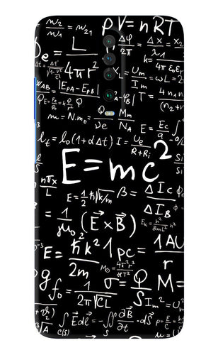 Physics Albert Einstein Formula Poco X2 Back Skin Wrap