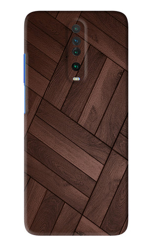 Wooden Texture Design Poco X2 Back Skin Wrap