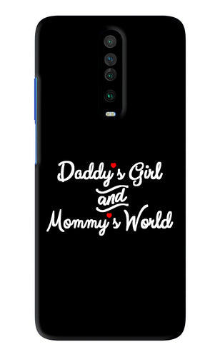 Daddy's Girl and Mommy's World Poco X2 Back Skin Wrap