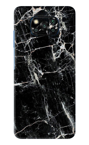 Black Marble Texture 1 Poco X3 Back Skin Wrap