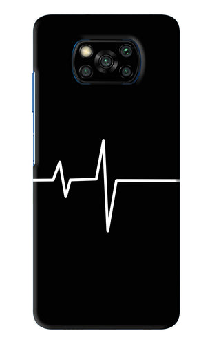 Heart Beats Poco X3 Back Skin Wrap