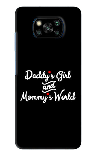 Daddy's Girl and Mommy's World Poco X3 Back Skin Wrap