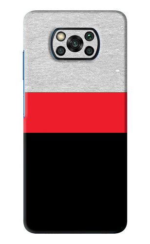 Tri Color Pattern Poco X3 Back Skin Wrap