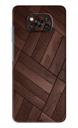 Wooden Texture Design Poco X3 Pro Back Skin Wrap