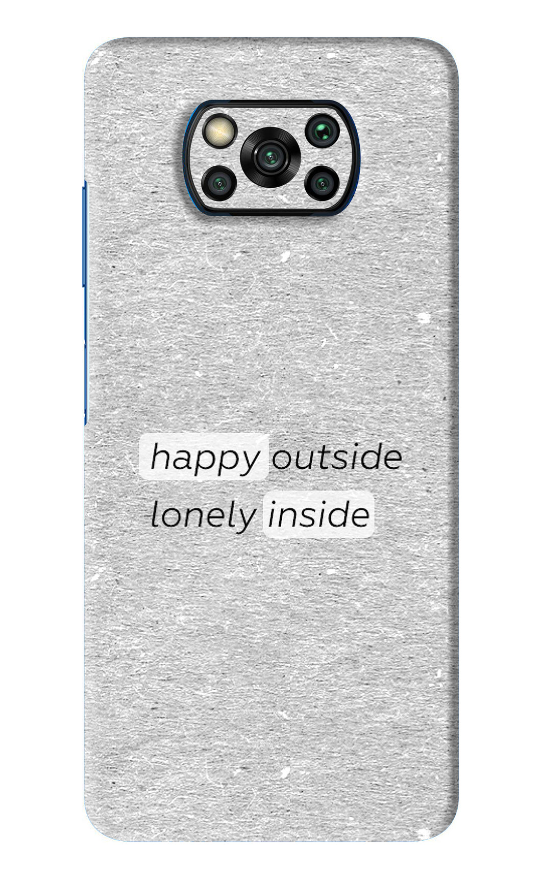 Happy Outside Lonely Inside Poco X3 Pro Back Skin Wrap